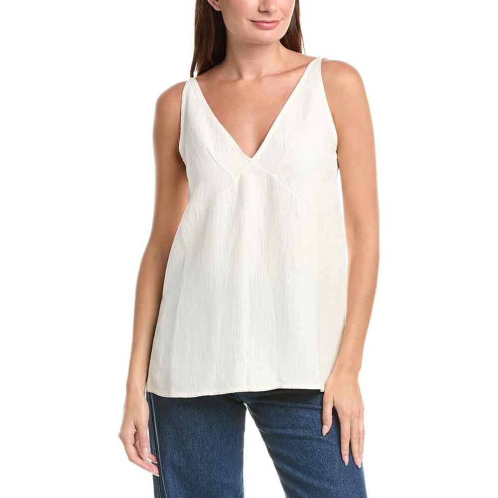 Proenza Schouler Womens  Mitchell Linen-Blend Top, Beige